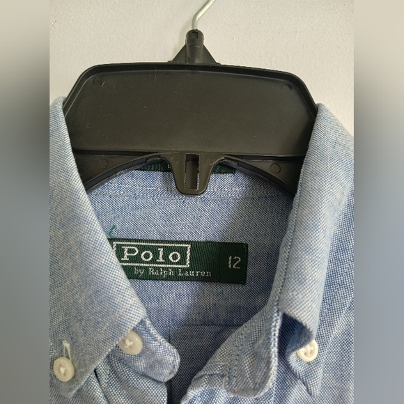 Polo by Ralph Lauren boys 12 blue button up shirt like new - Picture 3 of 8